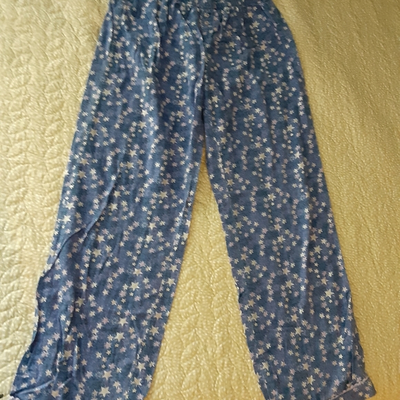 Victoria Secrets  PJ set Medium(Long)*meas on pix*, blue, pink, silver, black - Picture 7 of 12
